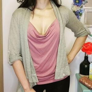 Light green sage color long sleeve cardiga